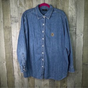 Ralph Lauren Blue Denim Button Down Shirt